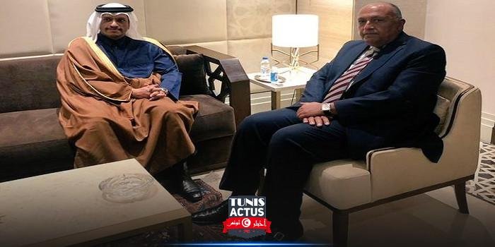 للمرة الأولى منذ أزمة الخليج: لقاء بين وزيري خارجية مصر وقطر