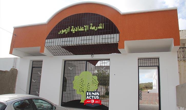 زيارة تفقد تقدم إنجاز أشغال تعهد وصيانة المدرسة الاعدادية بأزمور بولاية نابل