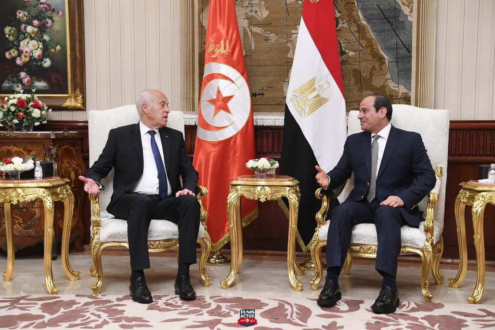 خلال زيارة سعيد للقاهرة.. مصر وتونس تنظران إلى ليبيا
