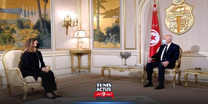 رئيس الجمهورية يستقبل وزيرة الخارجية بحكومة الوحدة الوطنية الليبية
