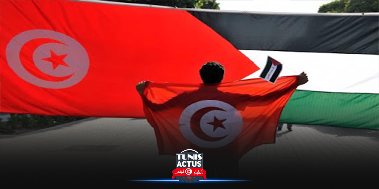 أمل وعمل تدعو لرفع العلم الفلسطيني رفقة العلم التونسي بمدخل مقر البرلمان