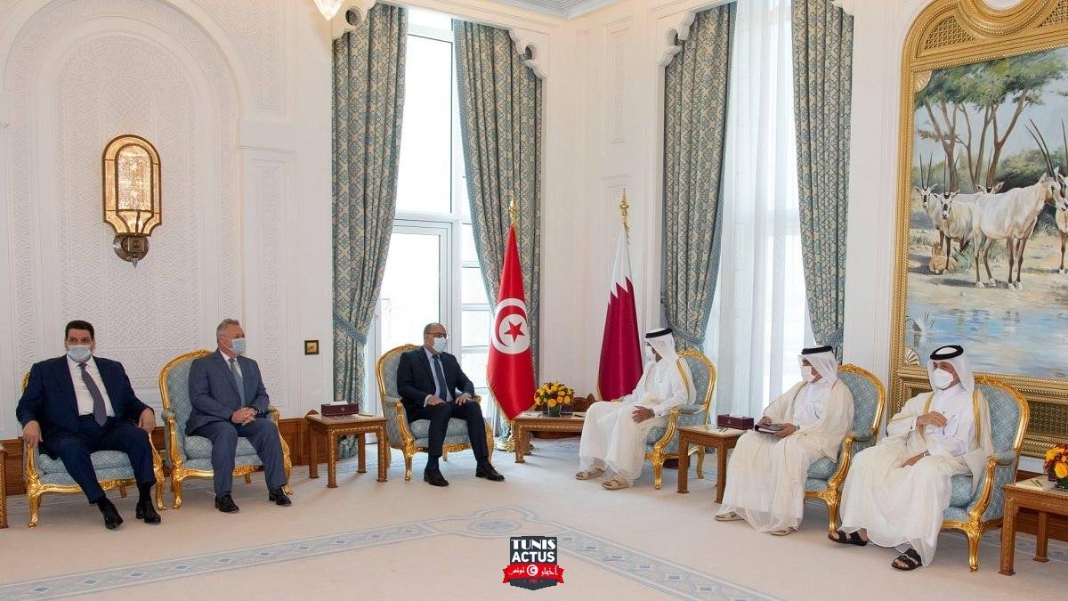 المشيشي يدعو قطر لزيادة حجم الاستثمارات في تونس