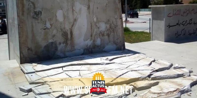 جندوبة: تهشيم جزء من النصب التذكاري للشهيد شكري بلعيد