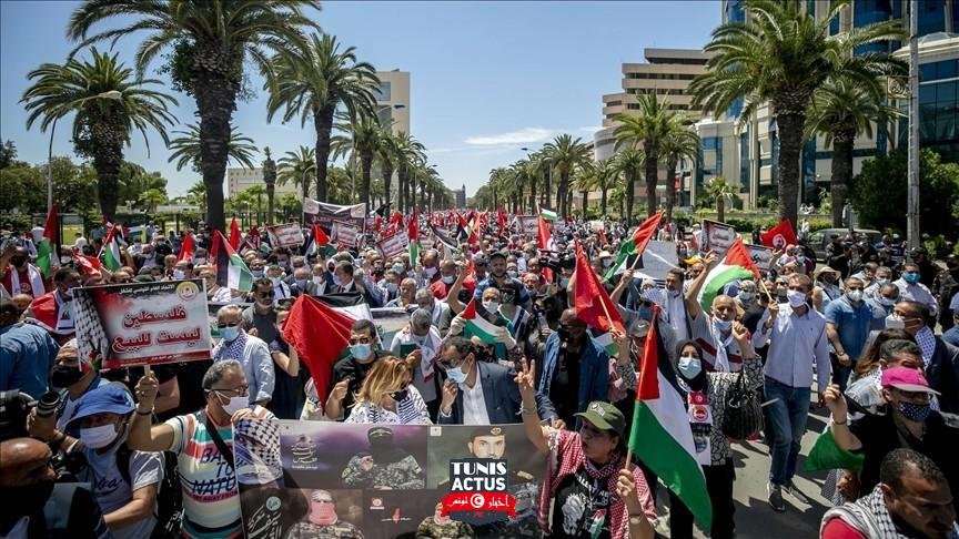 تونس.. مسيرة مناهضة للتطبيع داعمة لفلسطين